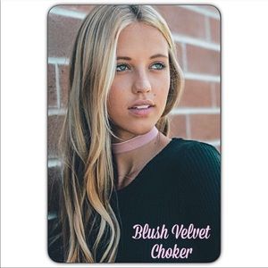 BOHO Blush Velvet Choker